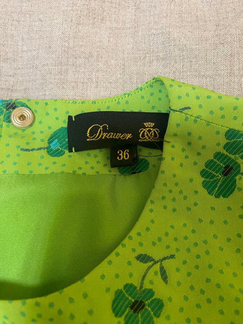 Drawer花柄プリント長袖ロングワンピース