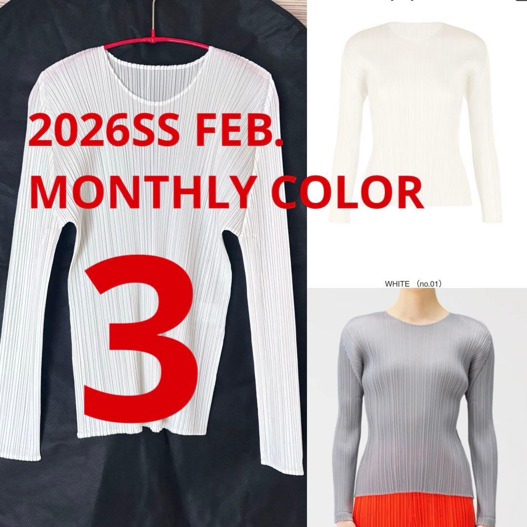 2026SS PLEATS PLEASE MONTHLY COLORSトップス白
