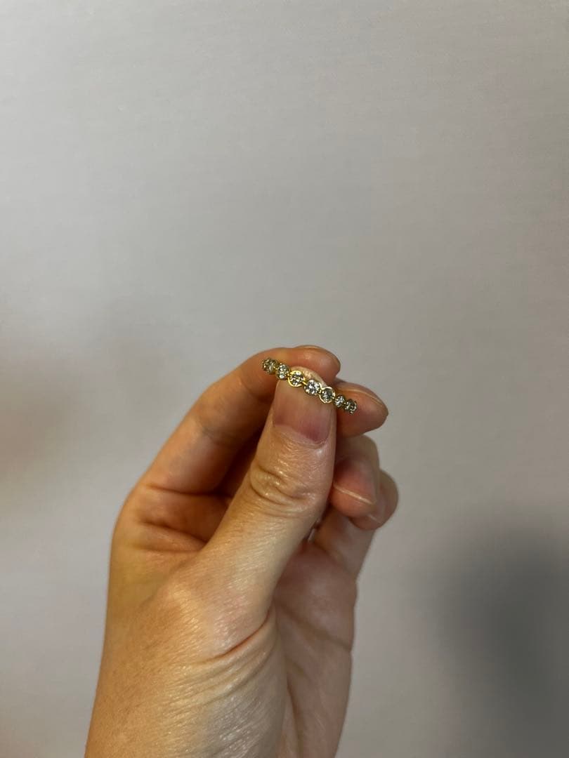 ダイヤモンドフープピアス(片耳用)