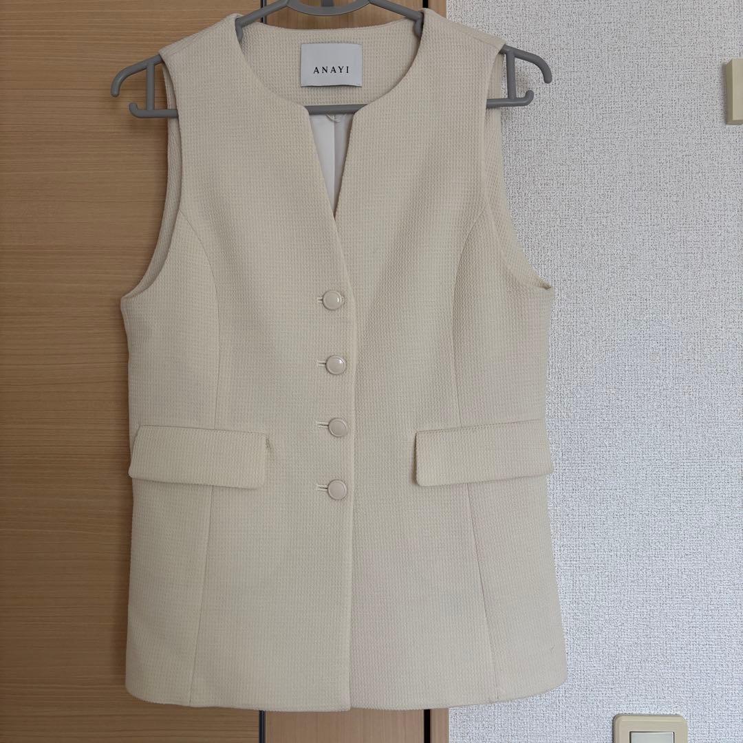 美品⭐︎ANAYI アナイ ワッフルツイードペプラムジレ 36 ¥52800円