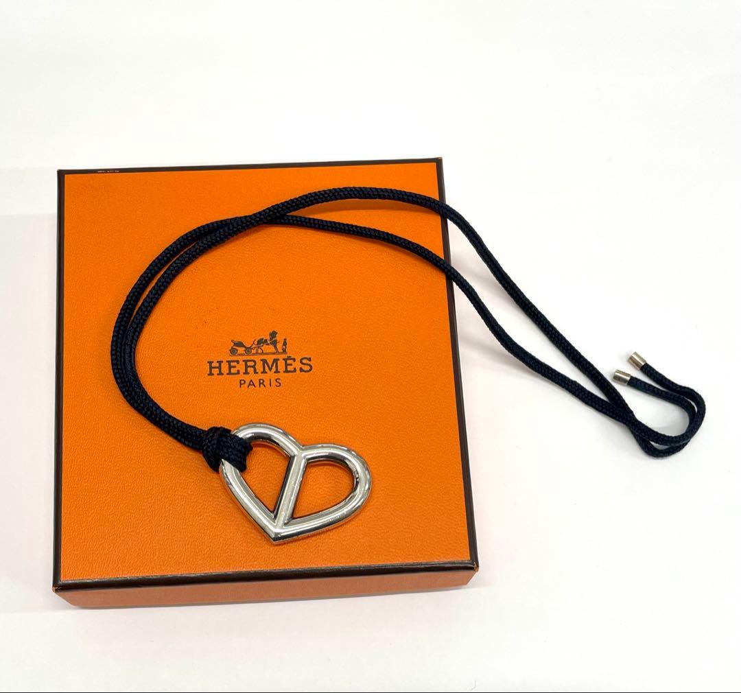 正規品HERMESハートアミュレットネックレス シェーヌダンクル