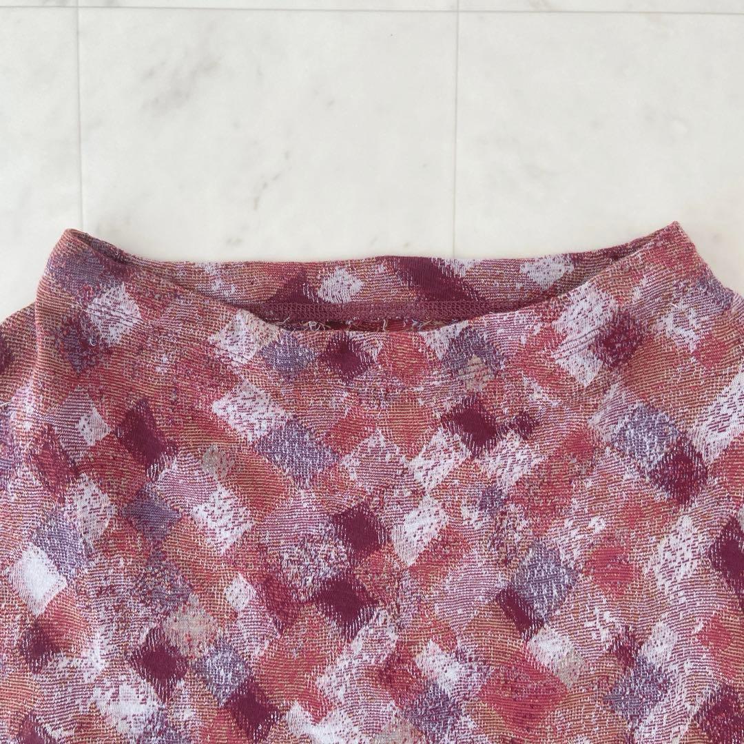 ✨美品✨ヨーガンレールモザイク柄フレンチ袖チュニックワンピース　定価35,200