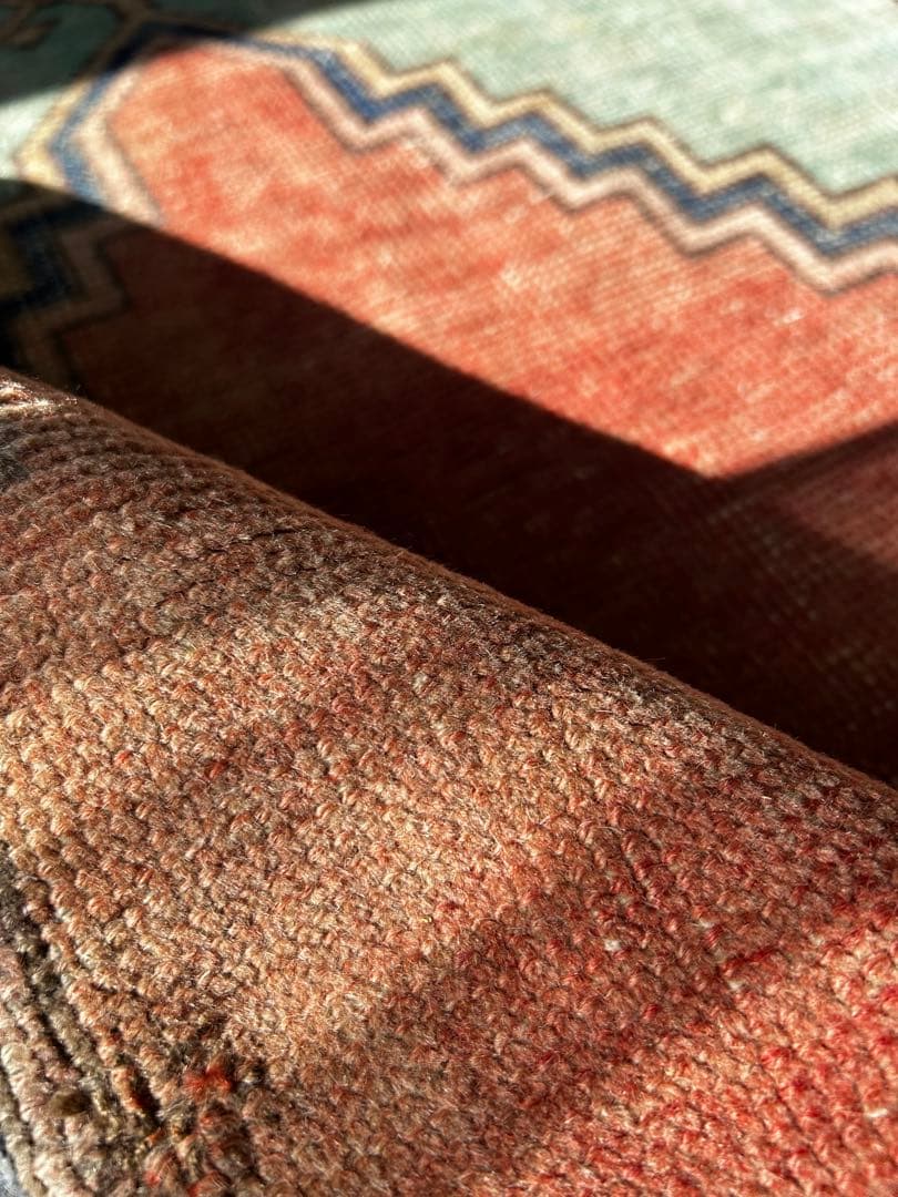 124×80 ミフラーブ　トルコ　ヴィンテージラグ　トルコラグ　ペールカラー