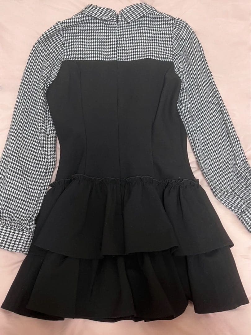 evelyn ティアードミニOP 長袖 ブラック