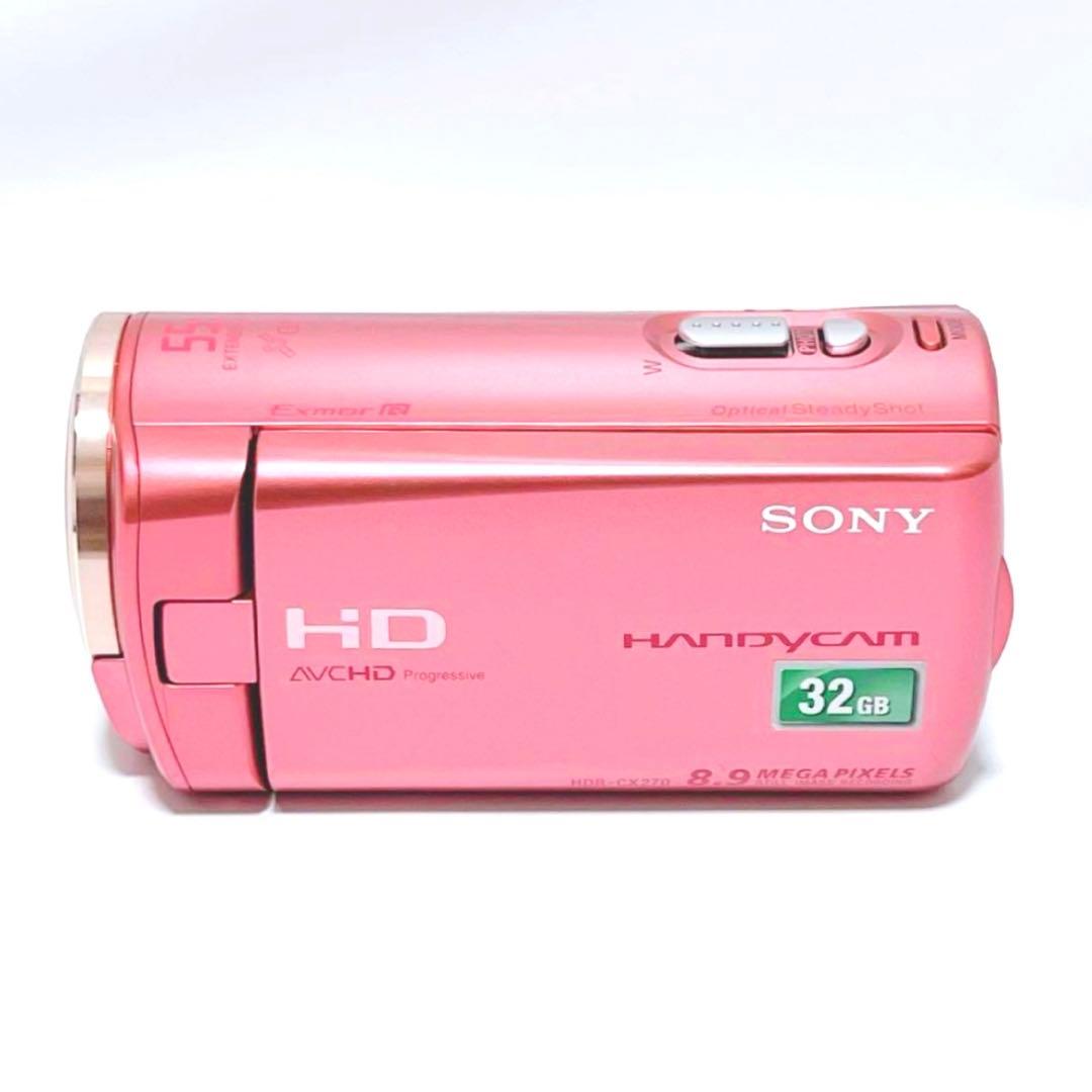 極美品 SONY HDR-CX270V ビデオカメラ ピンク デジタルカメラ