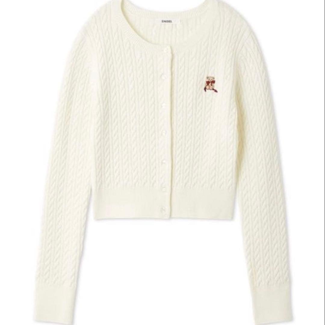 SNIDEL リボンベアニットカーディガン　新品未使用品