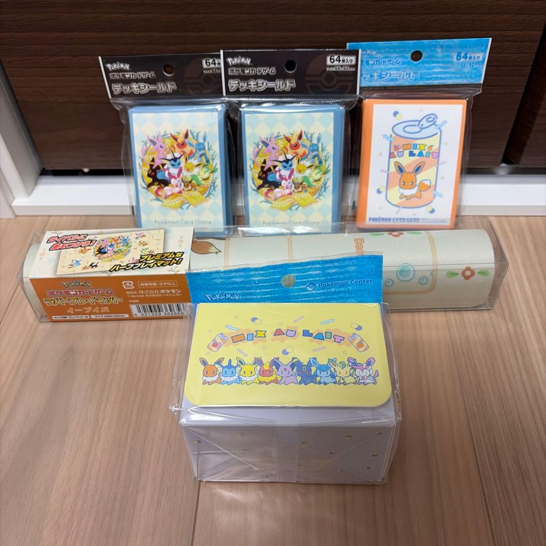 イーブイズ　プレイマット&デッキシールド　ミックスオレデッキケースデッキシールド