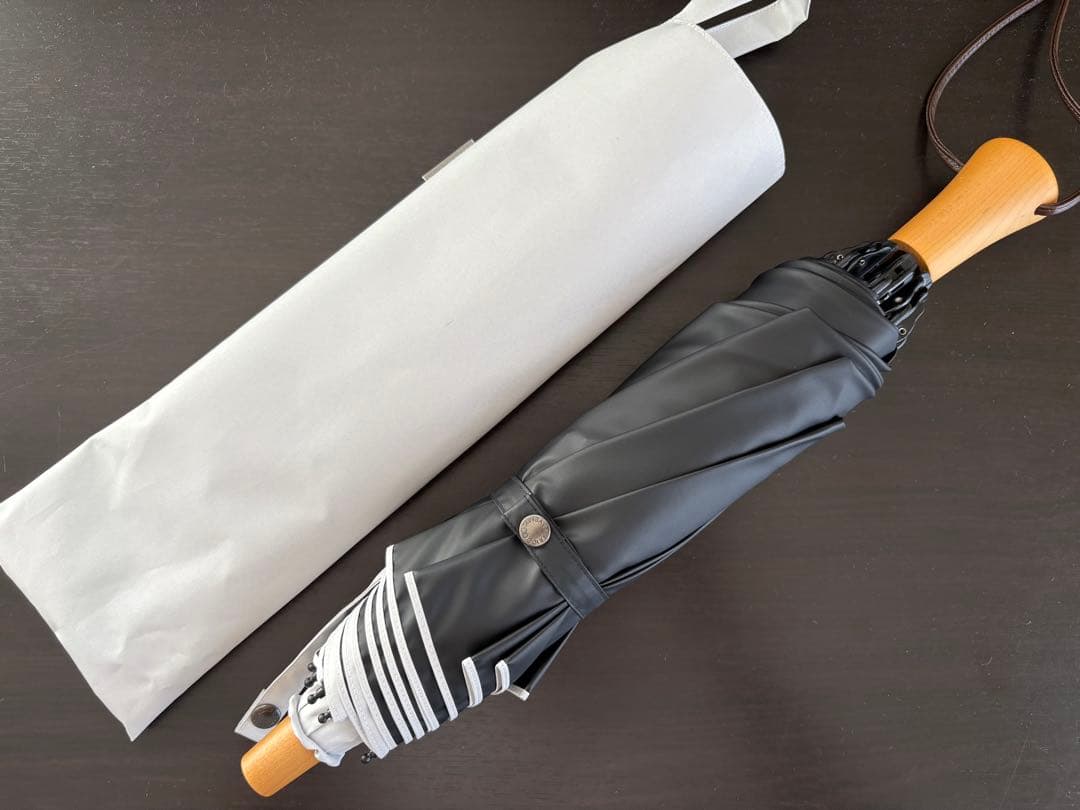 サンバリア100　2段折日傘　無地ホワイト