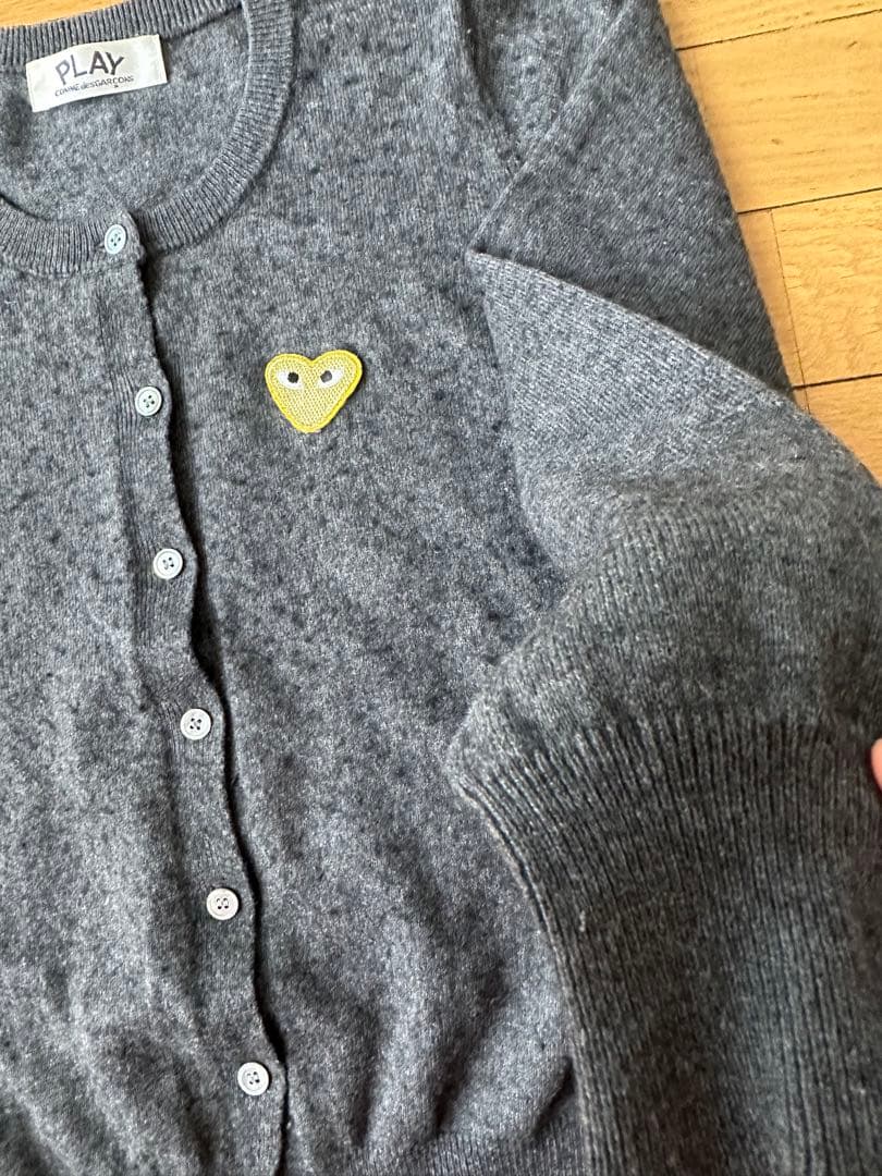 プレイコムデギャルソン　カーディガン　グレーM