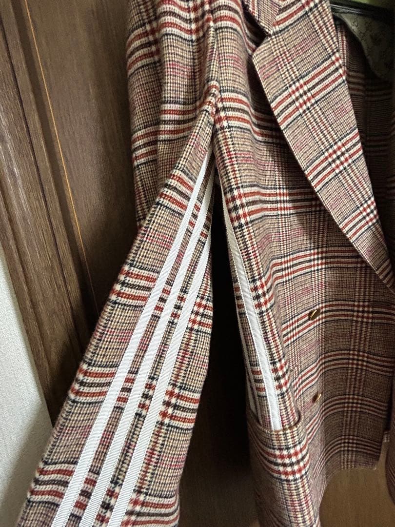 ゴールド GUCCI adidas テーラードジャケット タグ付未使用品