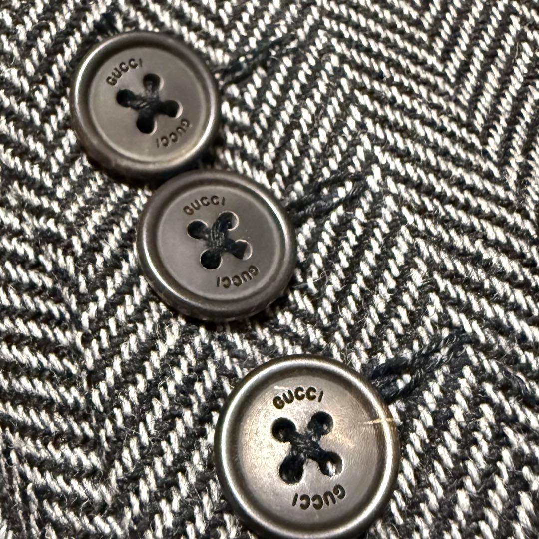GUCCI グッチ シングル テーラードジャケット ヘリンボーン イタリア製 L