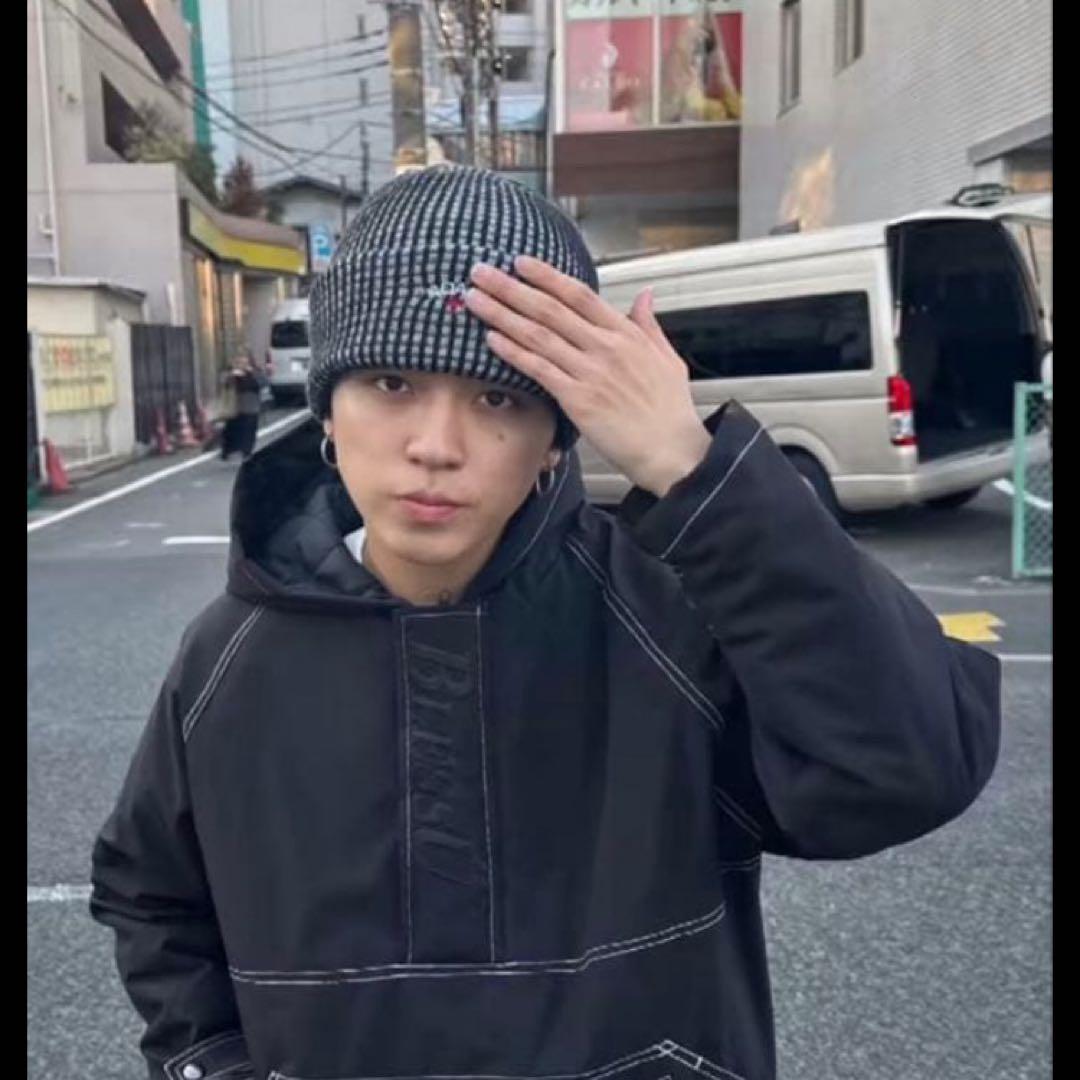 NOAH ビーニー ニット帽 black / gray beanie