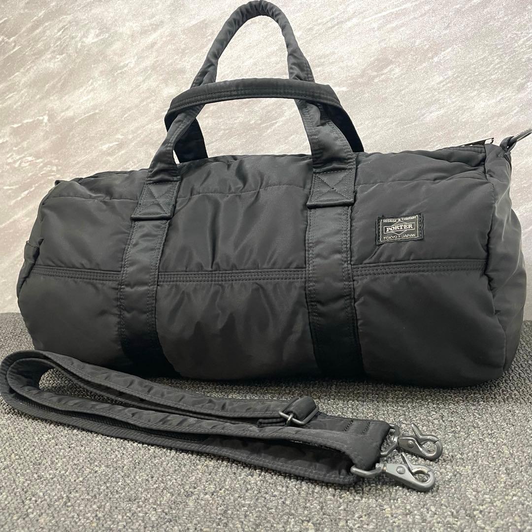 美品 廃盤 希少✨ ポーター タンカー 2WAY 黒ボストンバッグ 大容量