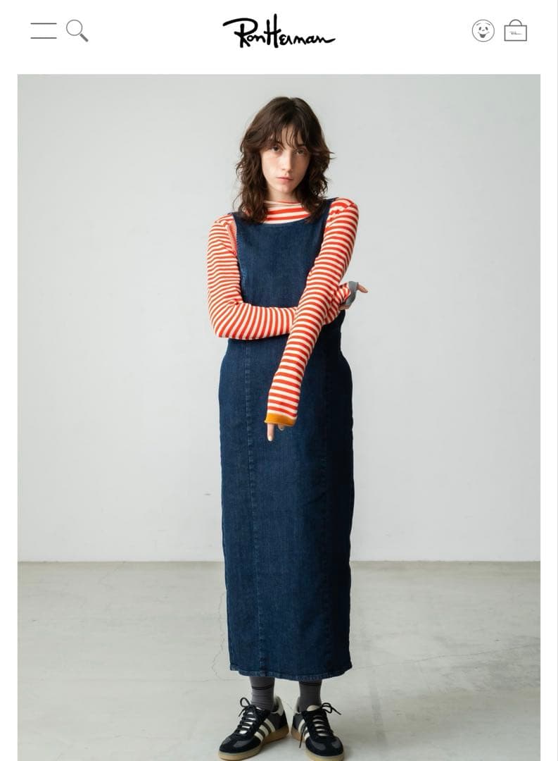 ロンハーマン　デニムエプロンドレス