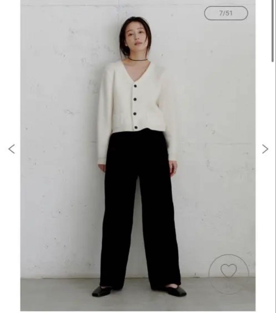 ウォッシャブルコンパクトシャギーＶカーデ MIESROHE