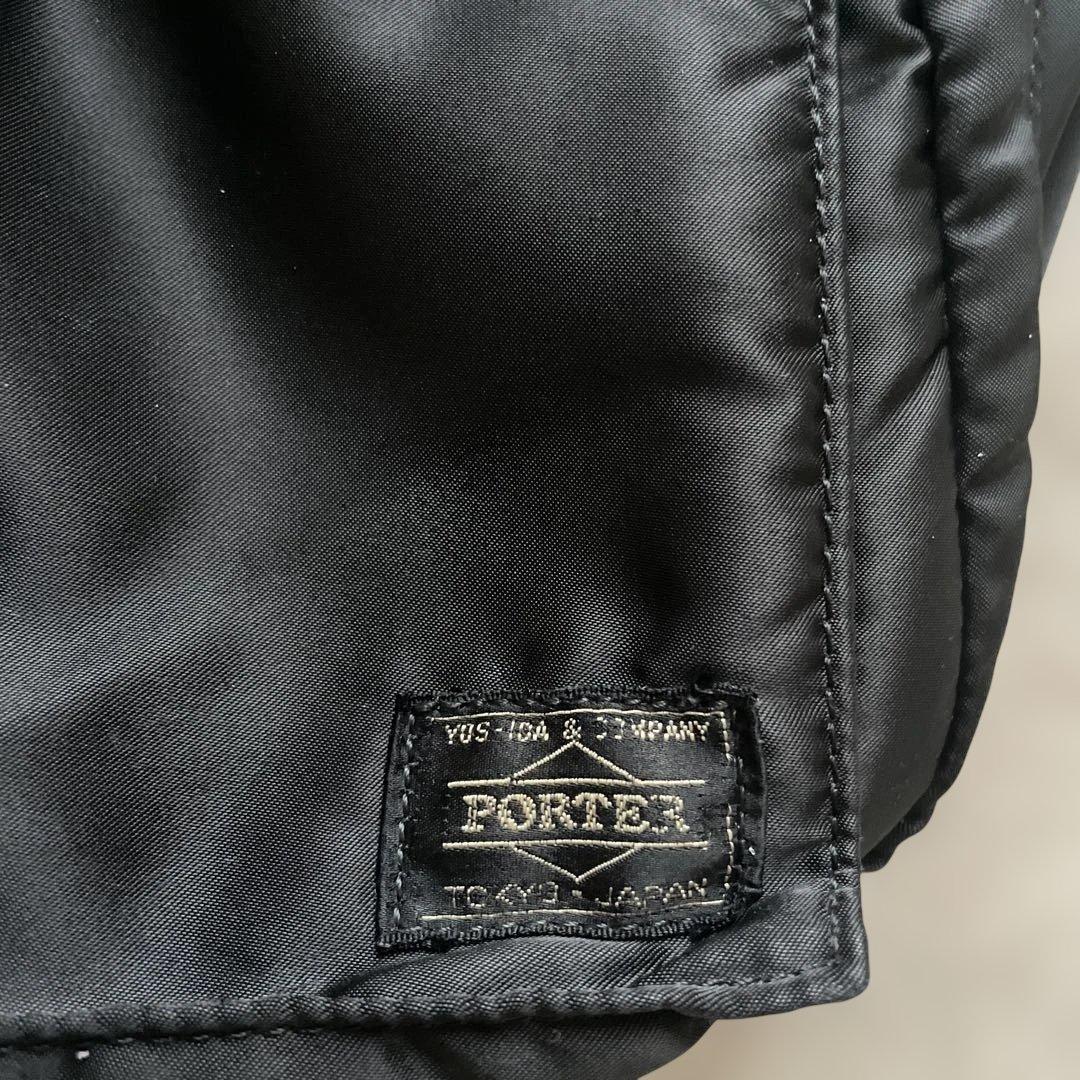 【美品】porter ポーター タンカー ショルダーバッグ ナイロン 黒 2層