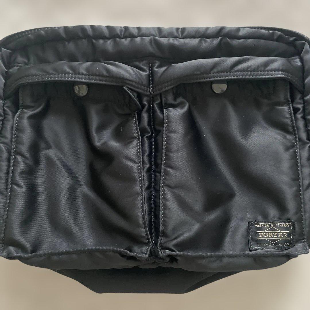 【美品】porter ポーター タンカー ショルダーバッグ ナイロン 黒 2層