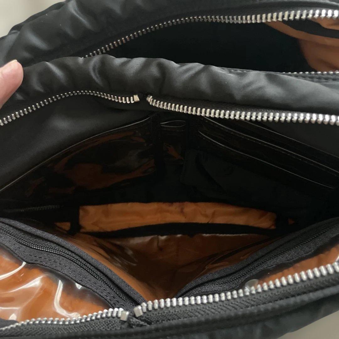 【美品】porter ポーター タンカー ショルダーバッグ ナイロン 黒 2層