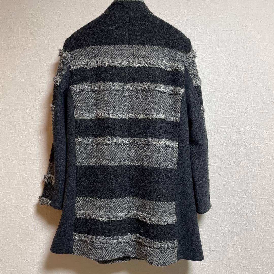 KEIKO KISI by NOSH フリンジボーダーツイードハーフコート