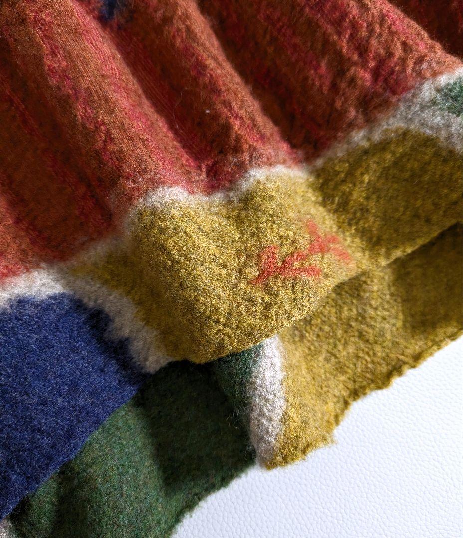 キャピタル／日本製 オリエンタルウールワンピース ヘムライン オレンジ 総柄