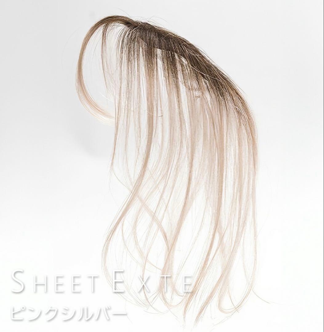 ピンクシルバーのハイライトウィッグ