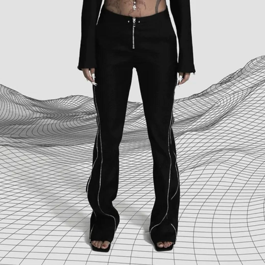 badblood スリムフィット ジップ パンツ