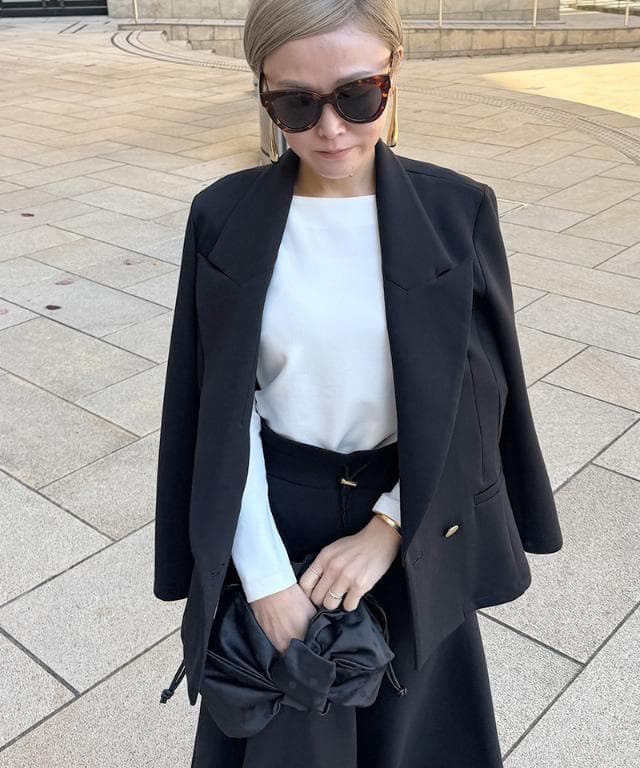 ★JENNEジェンヌ★日本製着痩せストレッチカットジャケット