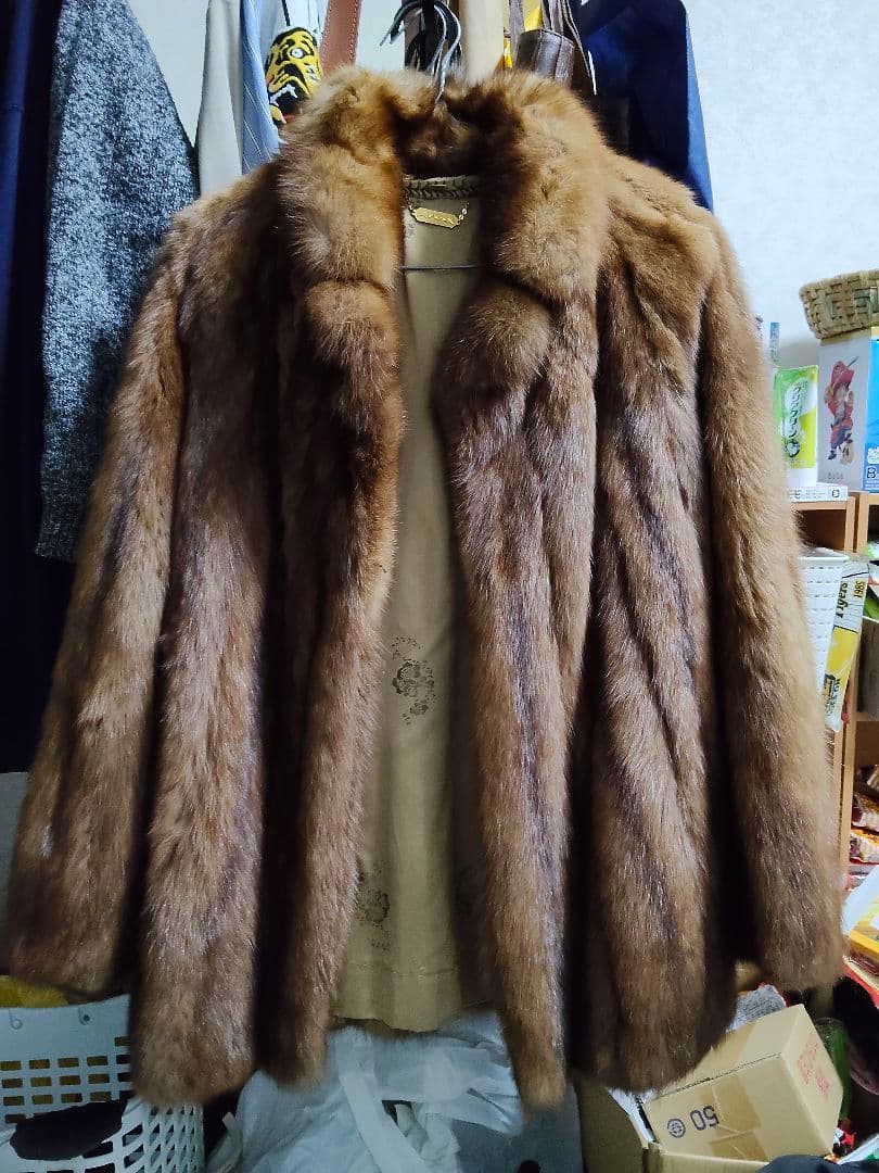 Golden Fox ブラウン 毛皮 ロングコート