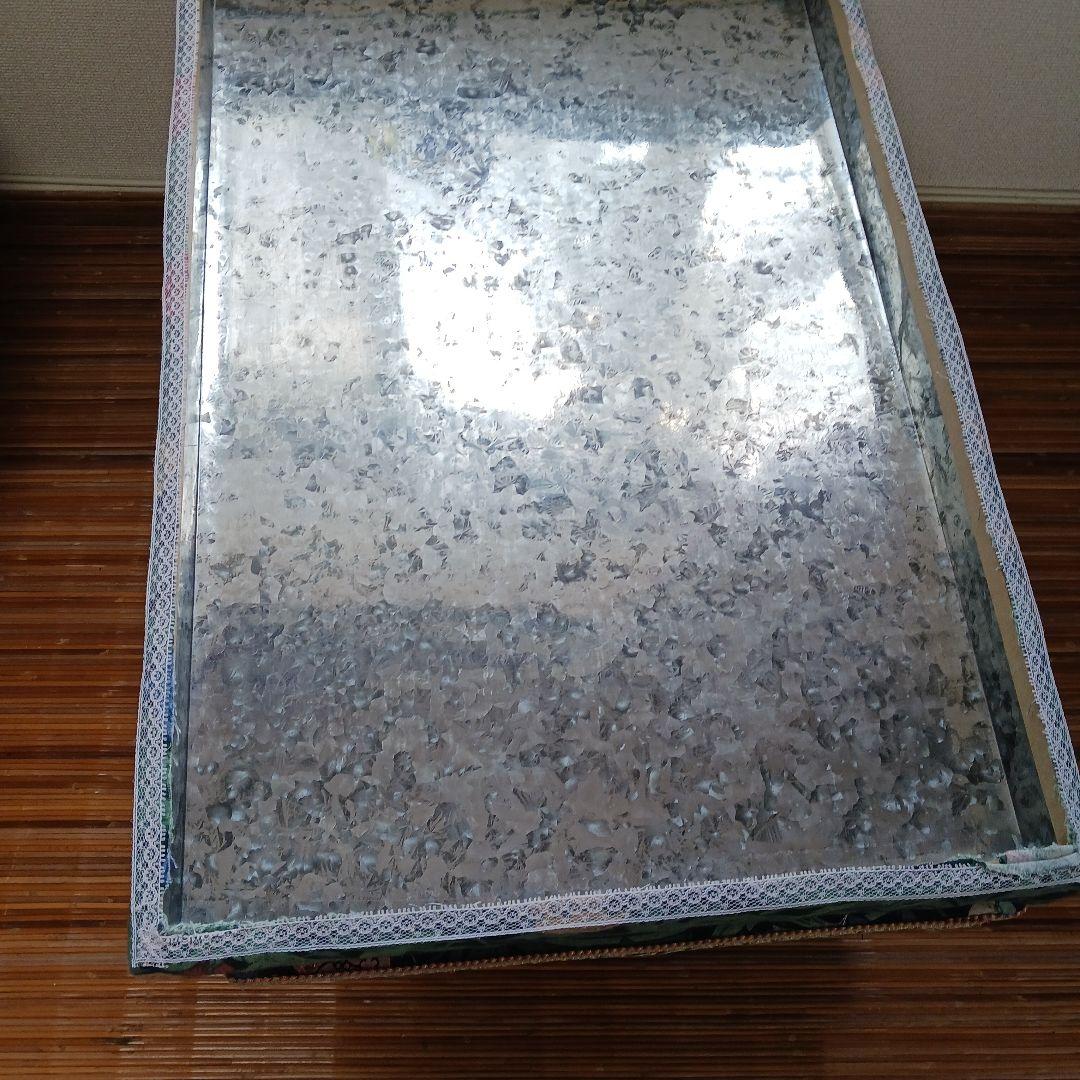 カルトナージュ【英国製ウィリアムモリス生地】茶箱大を用いてのスツール又は物入れ