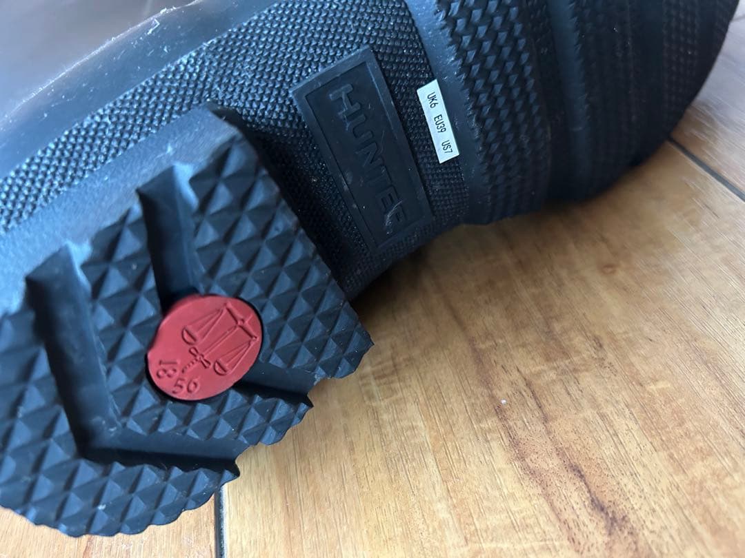 HUNTER ブラック レインブーツUK6