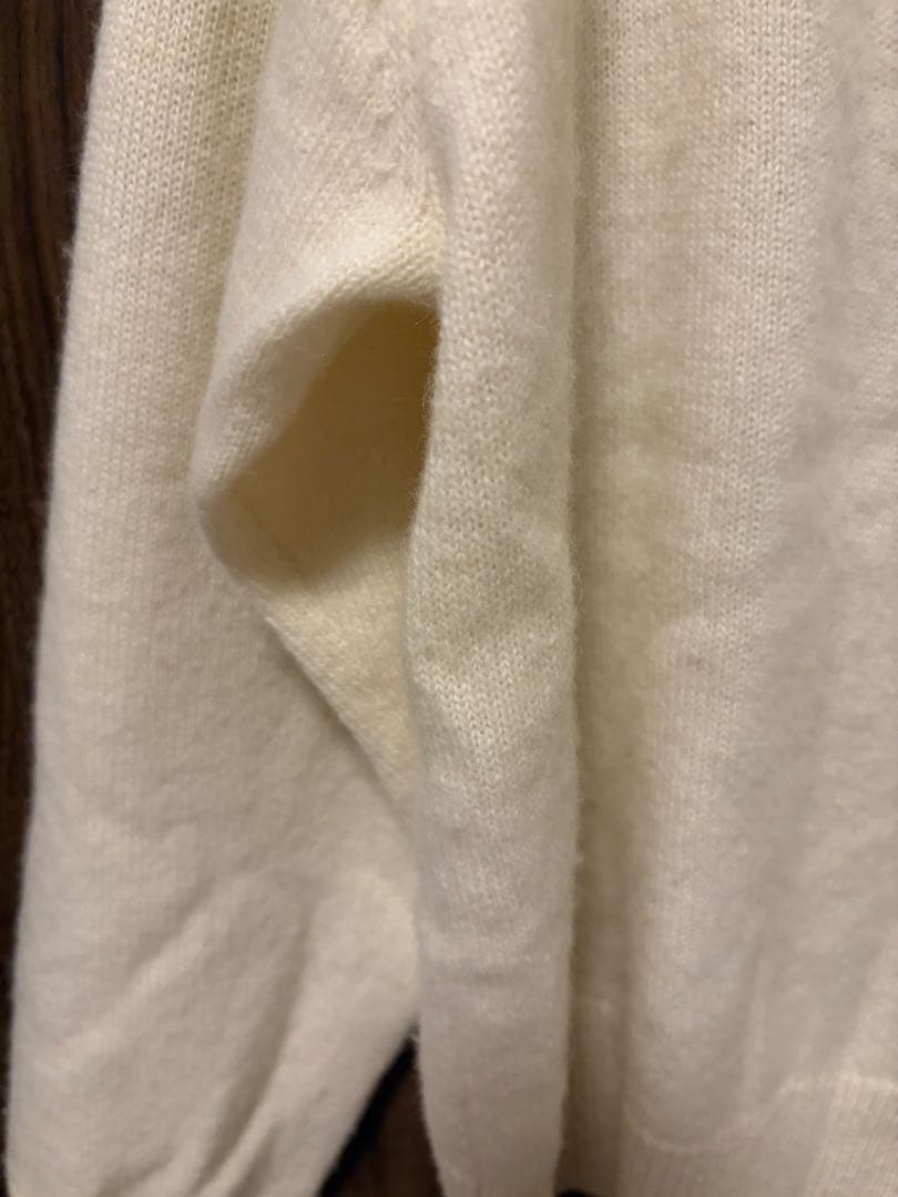 SNIDEL LACOSTE スキッパーニットプルオーバー　ホワイト