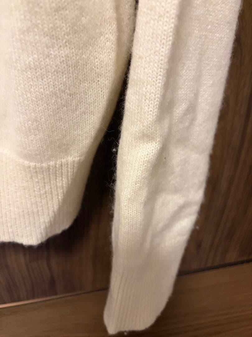 SNIDEL LACOSTE スキッパーニットプルオーバー　ホワイト