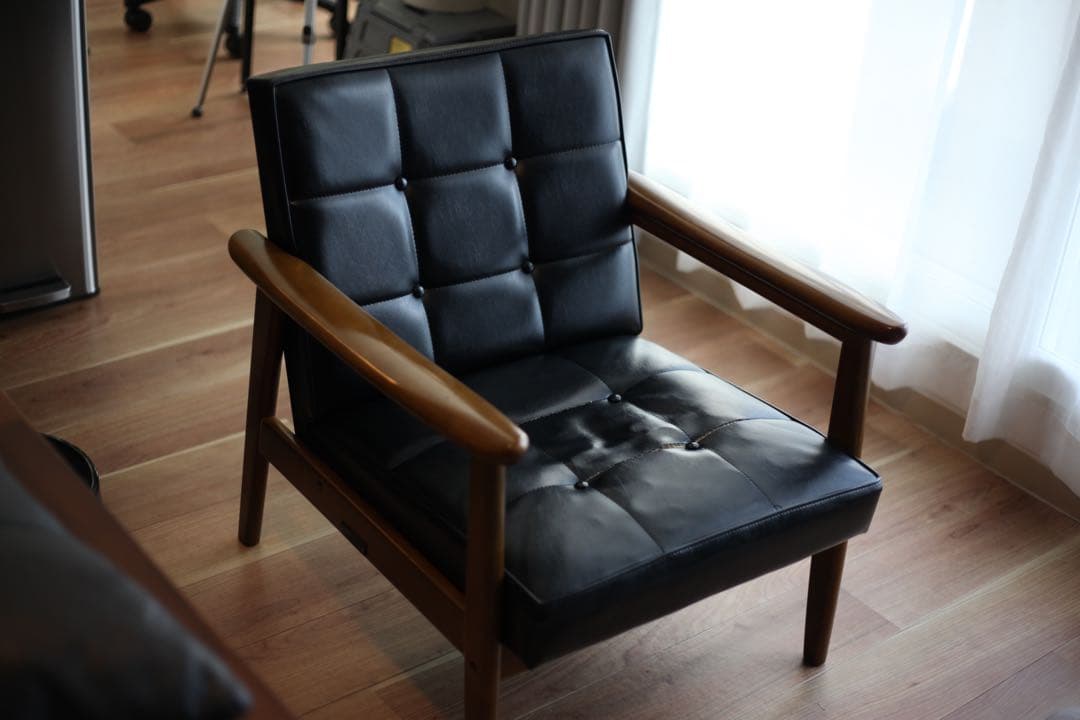 カリモク60＿Kチェア 1シーター＿ブラック