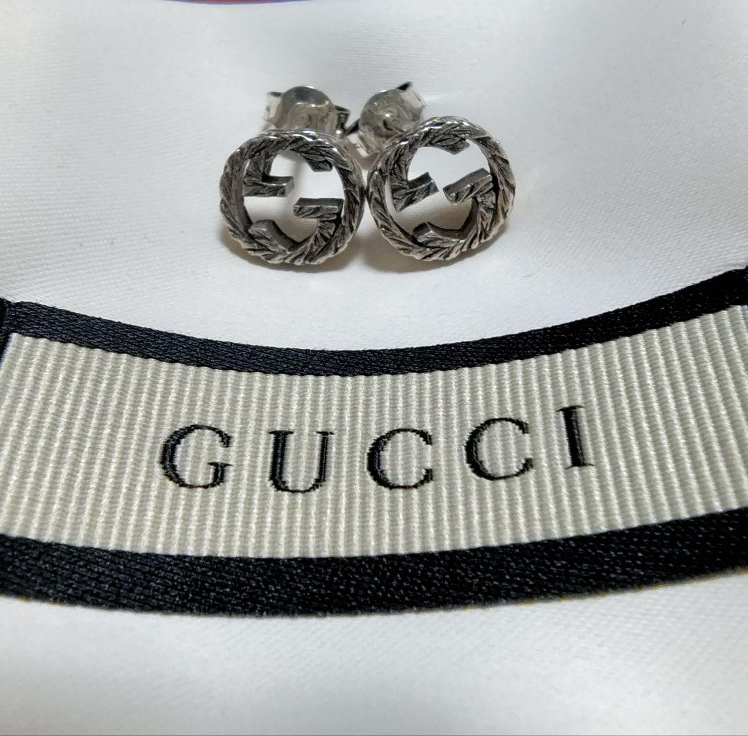未使用 GUCCI グッチ 両耳ピアス インターロッキングG