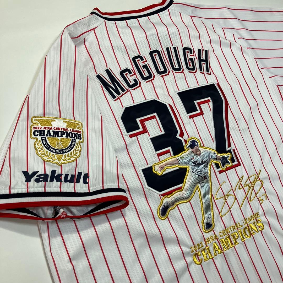 マクガフ ヤクルトスワローズ ユニフォーム 優勝記念 刺繍 【タグ付き新品】XL