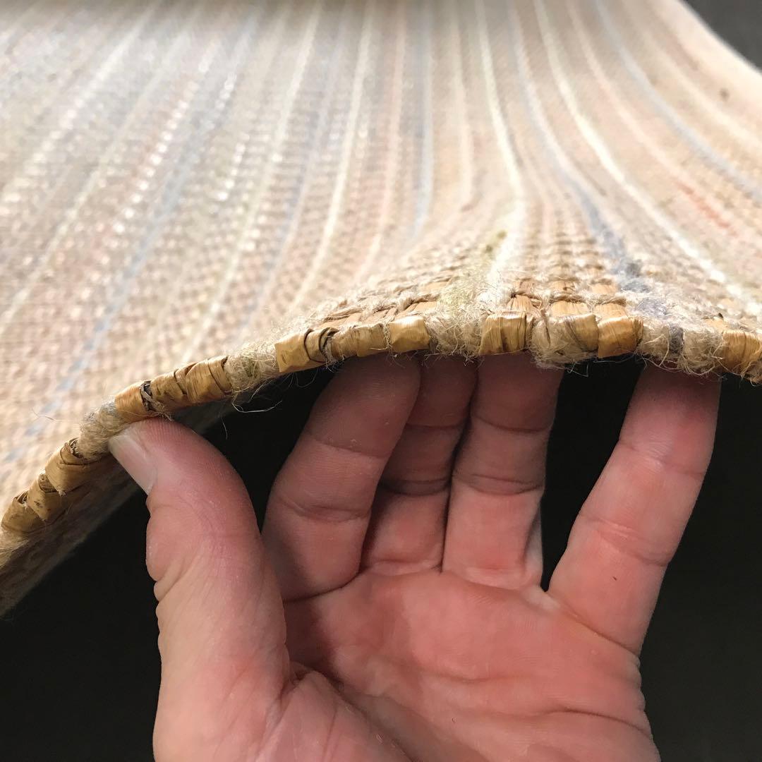 超レア 143x204cm 1.5畳 麻と水草 ラグ ラグマット 夏用 平織り