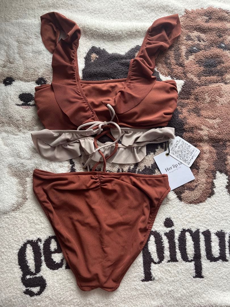 〈herlipto〉Two-tone Fiill Swim Wear