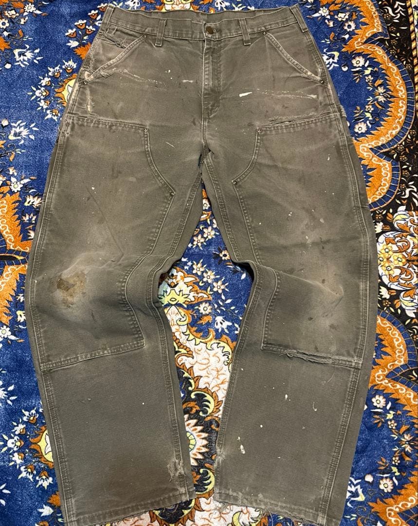 ボロ　極上フェード　カーハート　ダブルニーダックパンツ　メキシコ製　00s