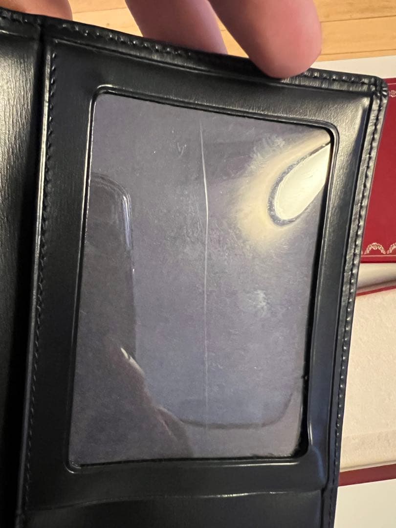 Cartier ネイビー レザー 長財布