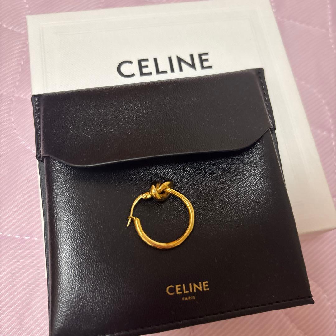 CELINE ゴールドフープピアス 専用ケース付き