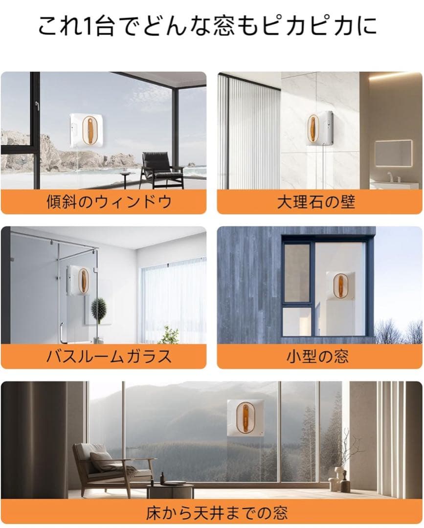 【新品未使用】 SEEING.U 窓掃除ロボット デュアルウォータースプレー付き