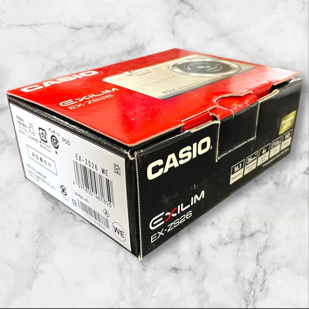 CASIO EXILIM EX-ZS26 ホワイト　電源OK