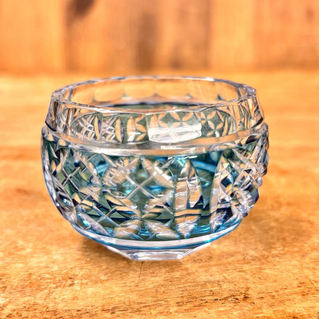 希少❗️薩摩切子 阪本光男 作 ぐい呑 切子グラス