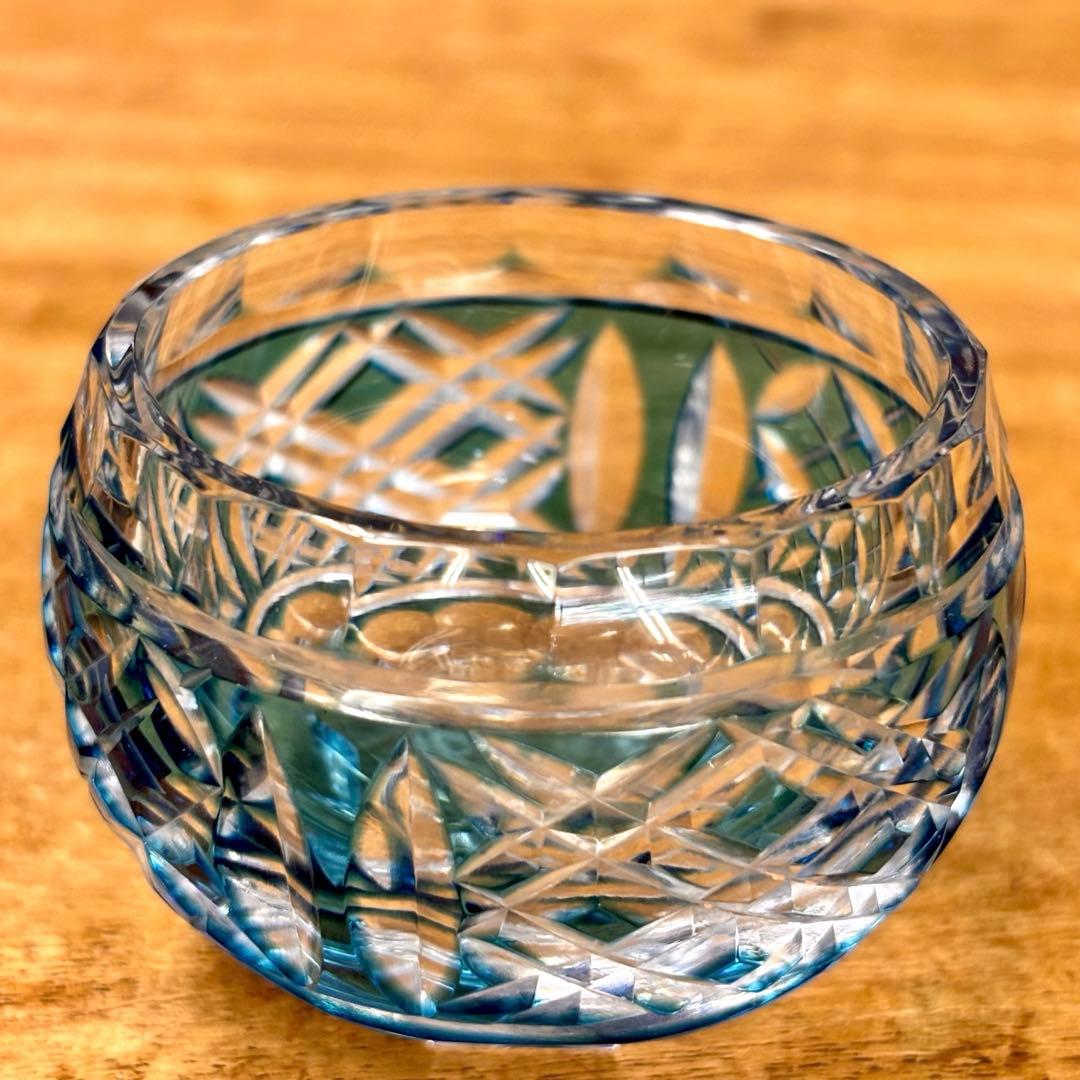 希少❗️薩摩切子 阪本光男 作 ぐい呑 切子グラス