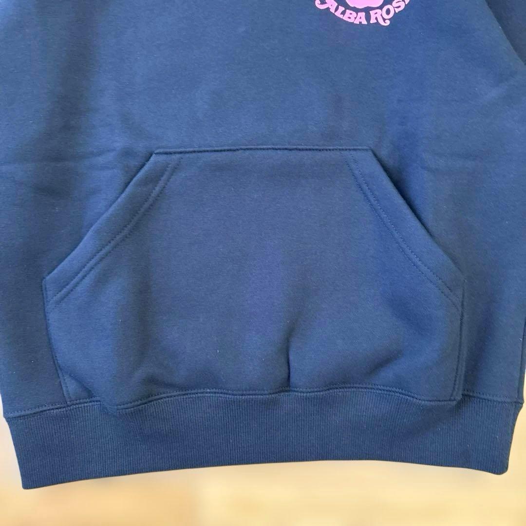 新品タグ付き　ALBAROSA ブラックパーカー　ピンクラメロゴ　90s