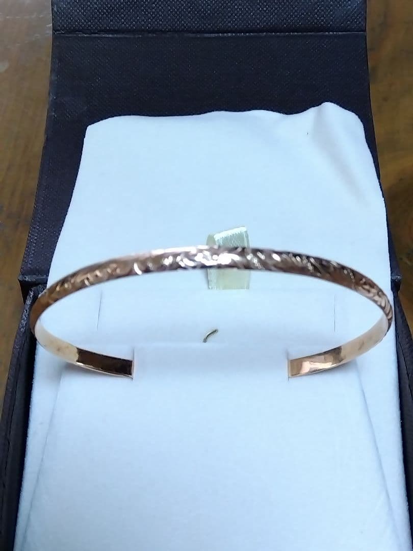 ハワイアンジュエリー　K10　ピンクゴールド　バングル