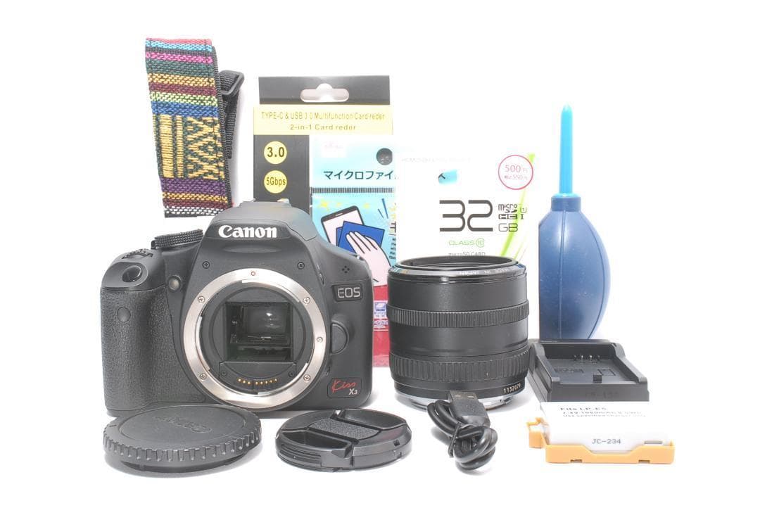 入門カメラ❤キャノン　kiss　x3　デジタル一眼レフ　カメラデビュー　初心者