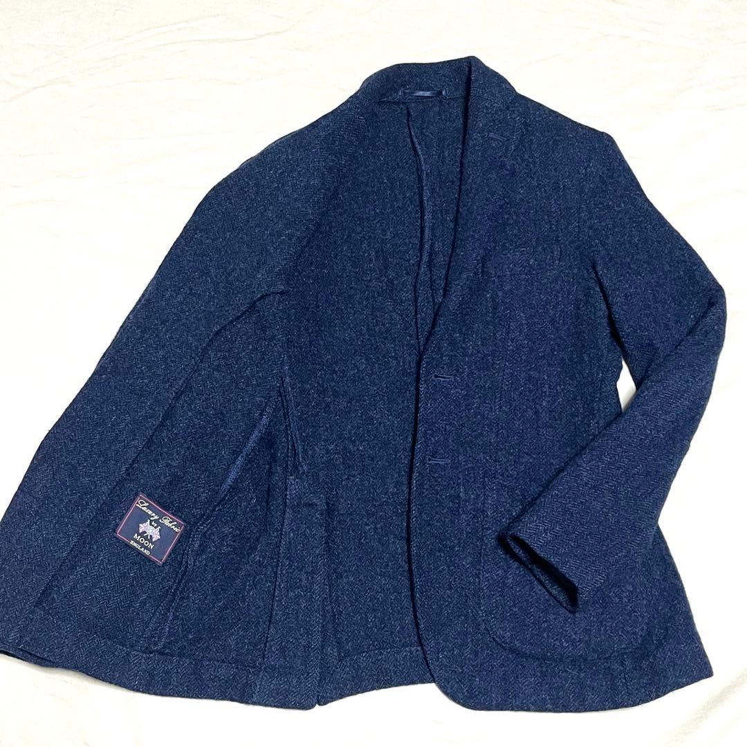 【美品】エディフィス　テーラードジャケット　ムーン ツイード　ヘリンボーン　S