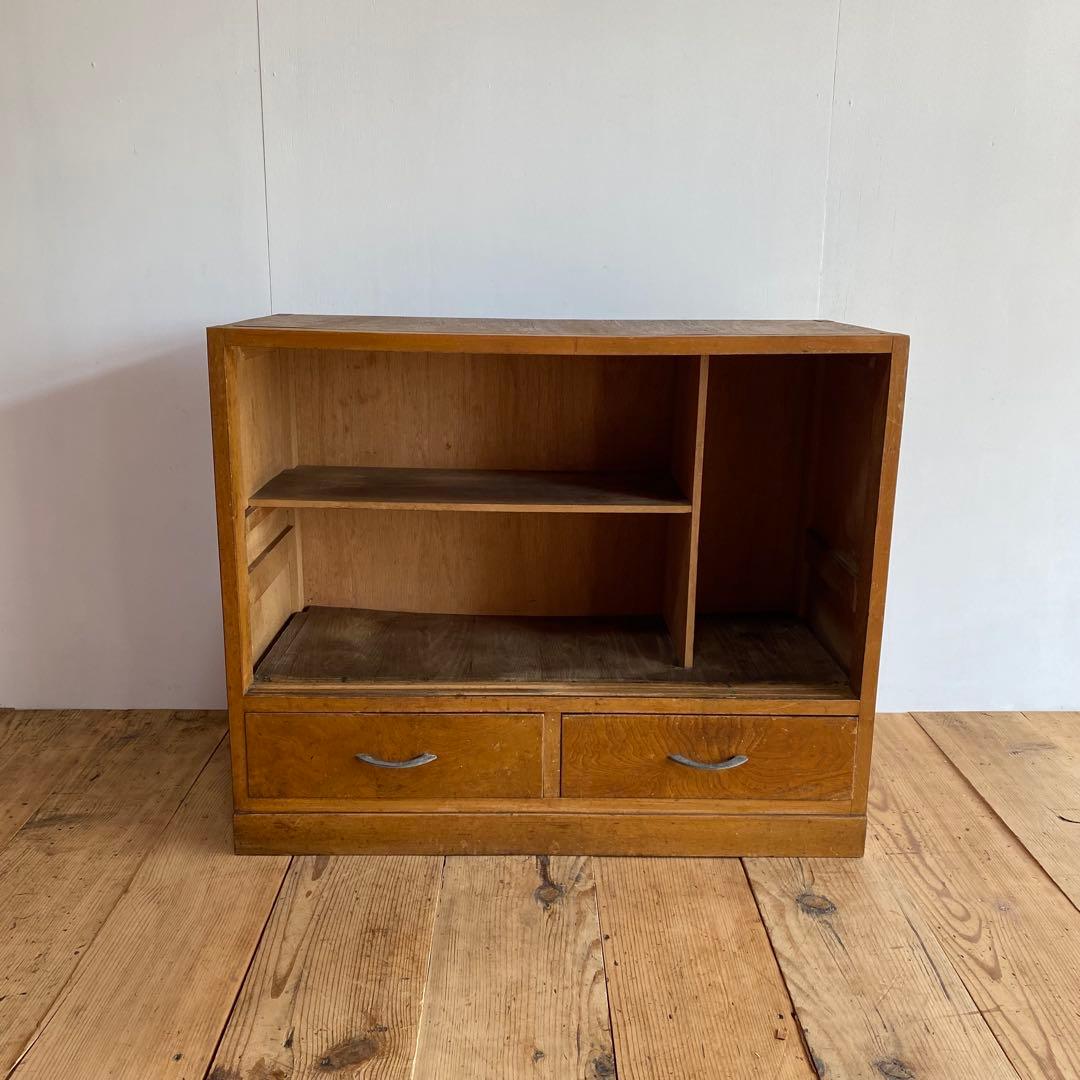 アンティーク オープンラック チェスト 本棚 食器棚 昭和レトロ z858