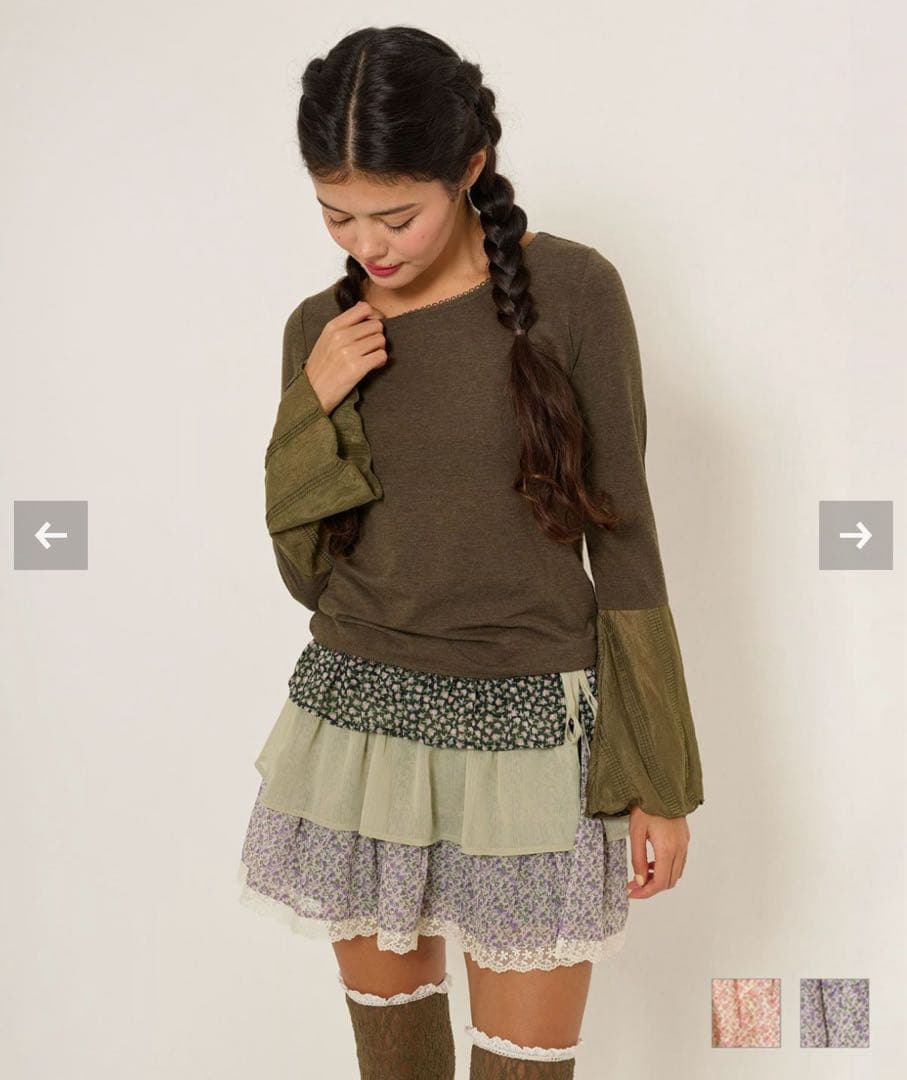 フリルラップレイヤード ショートパンツ TINA：JOJUN